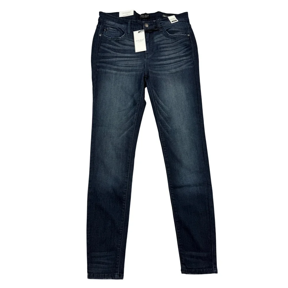 Judy Blue Skinny Jeans Womens 11/30 Dark Blue NWT Mid Rise Stretch JB8248SSDK